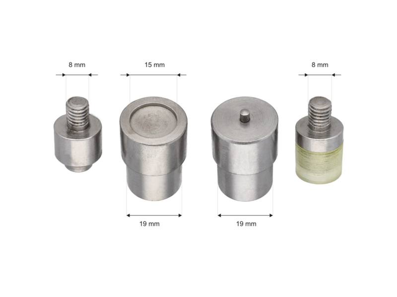 Einschlagstempel für drückknöpfe 15 mm
