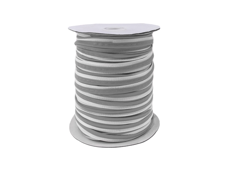 Reflective piping tape silver white 100 mb