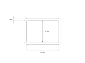 Ramka metalowa 40/10/2,5 mm nikiel drut