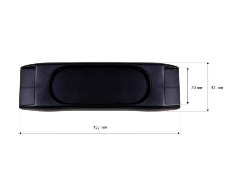 Naramiennik plastikowy 30/135 mm czarny