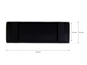 Naramiennik plastikowy 40/143 mm czarny