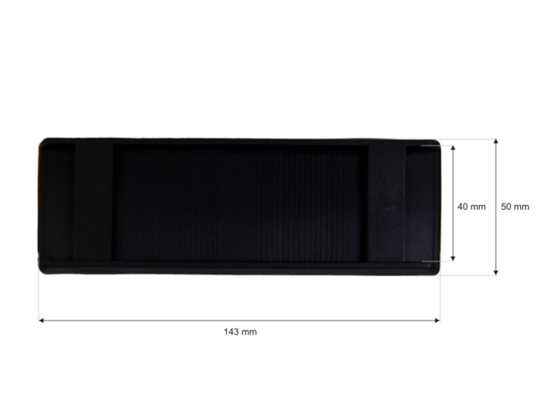 Kunststoffschulterklappe 40/143 mm baltazar schwarz 200 st.