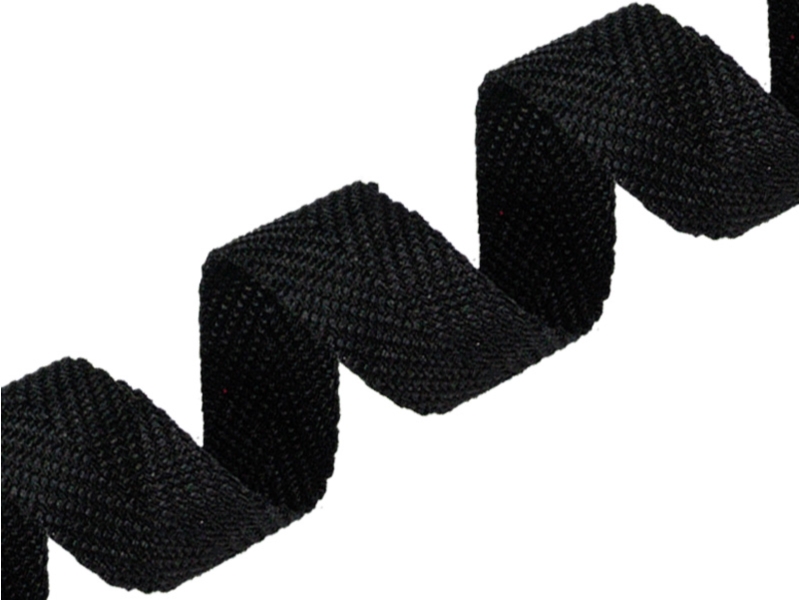 Herringbone twill tape 25 mm/1,35 mm (580) black