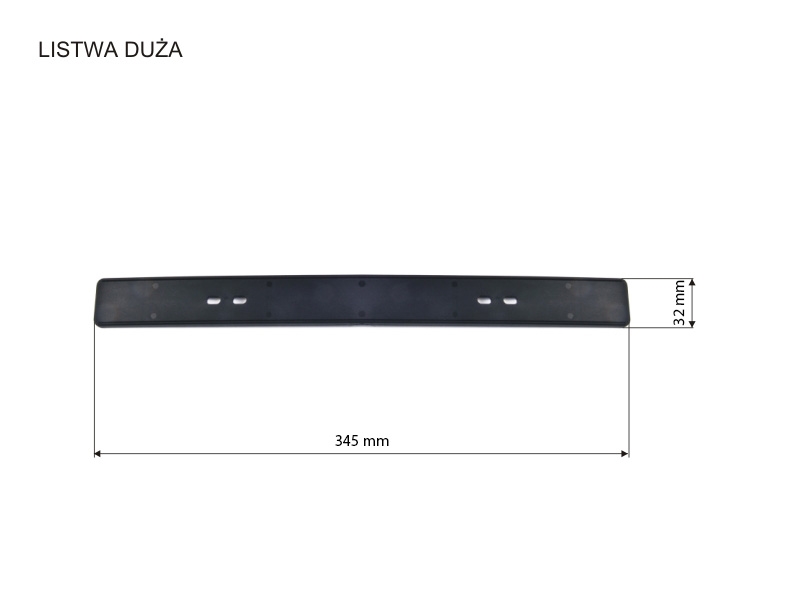 Plastic handle holder 32/345 mm black 100 pcs