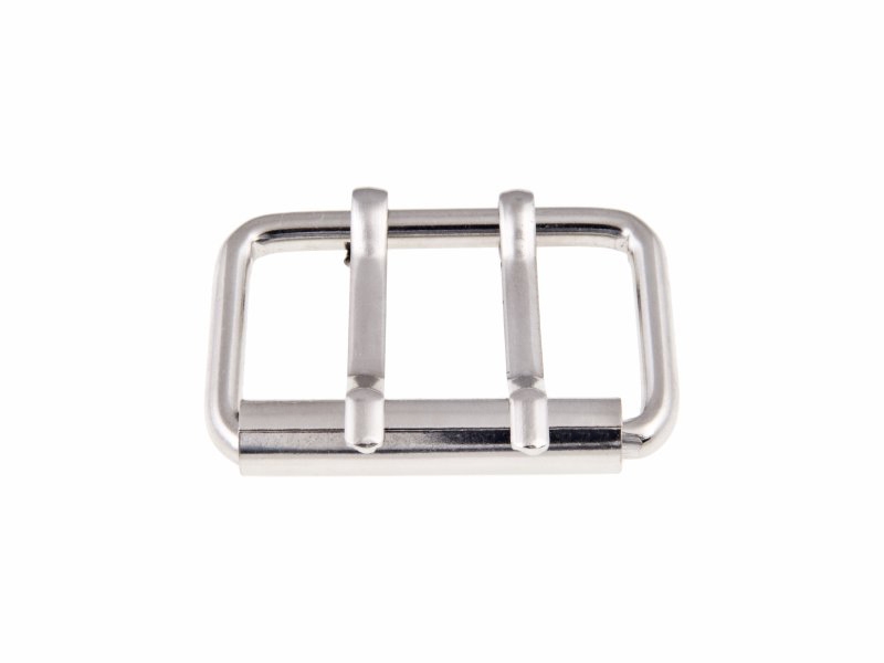 SATTLERSCHNALLE AUS METALL MIT ZWEI HAKEN 40/30/4 MM NICKEL DRAHT 100 ST.