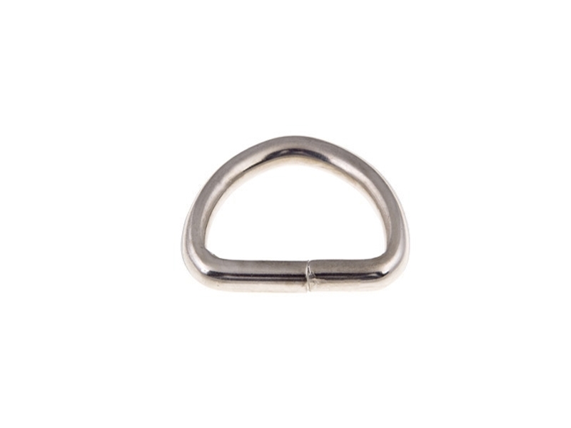 HALBRING AUS METALL 30/18/5 MM NICKEL DRAHT 100 ST.