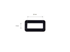 Ramka plastikowa 25 mm czarna