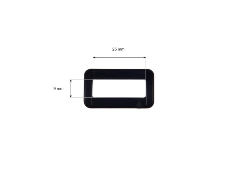 Plastic frame 25 mm eliza černý 100  ks