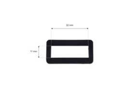 Ramka plastikowa 32 mm (n) czarna