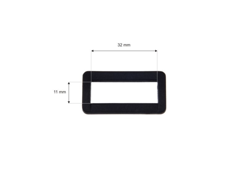 Plastic frame 32 mm eliza černý 100 ks