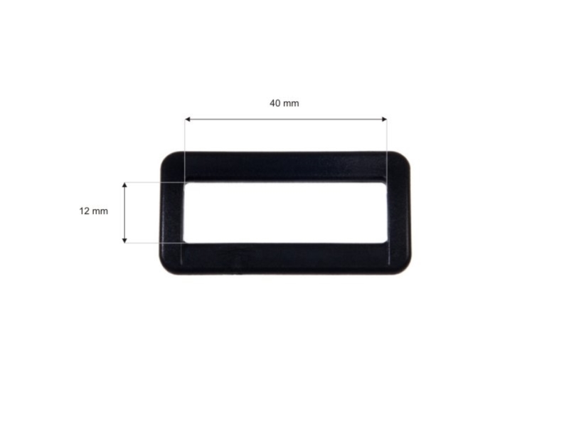 Plastic frame 40 mm eliza černý 100 ks