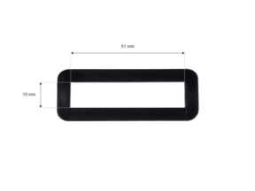 Ramka plastikowa 51 mm czarna