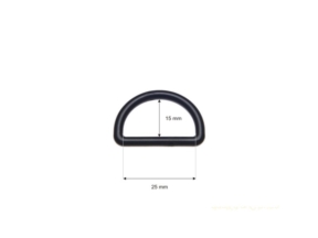 Półkole plastikowe 25 mm (0324-8072b) czarne