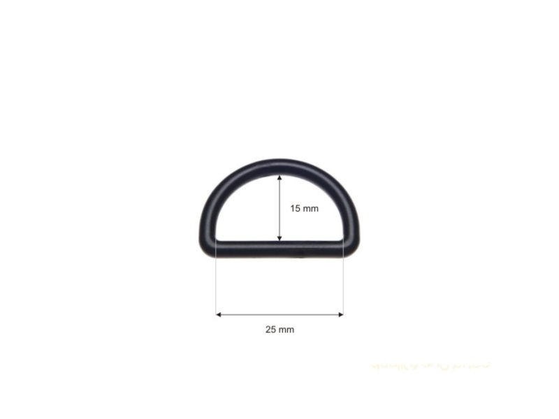 Półkole plastikowe 25 mm (0324-8072b) czarne