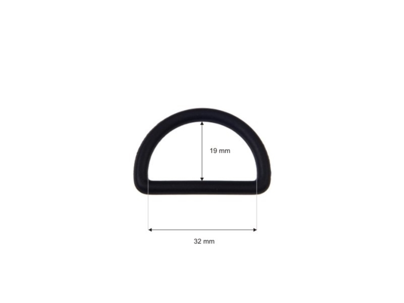 Plastic d-ring 30 mm (0324-8072) olaf black 100  pcs