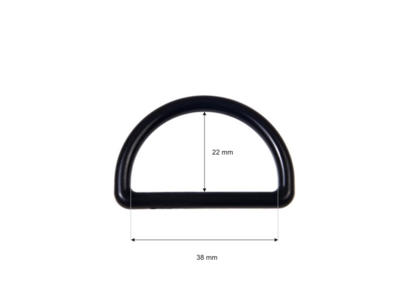 Półkole plastikowe 38 mm (0324-8017d) czarne