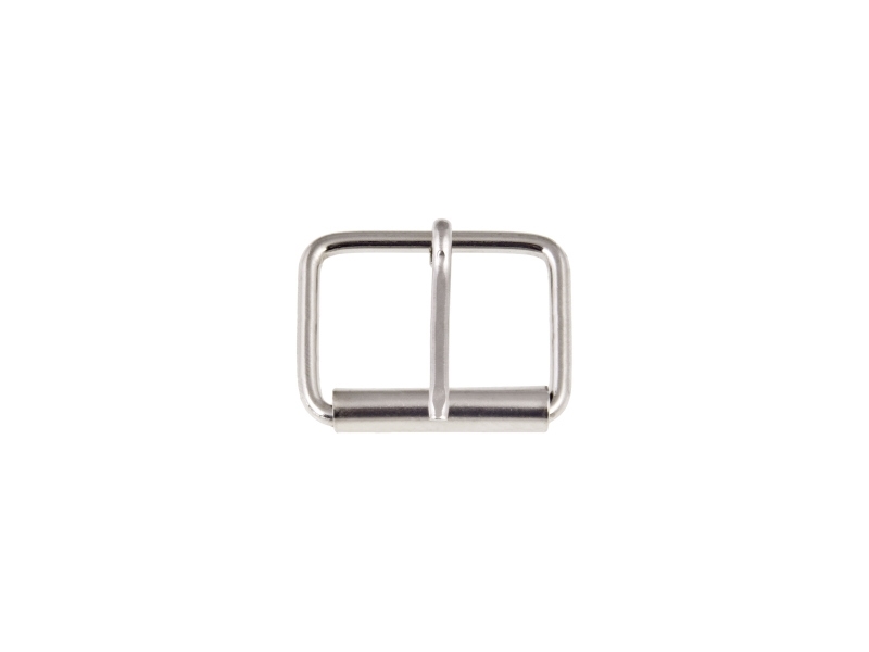 SATTLERSCHNALLE AUS METALL MIT EINEM HAKEN 25/20/3 MM  NICKEL DRAHT 100 ST.