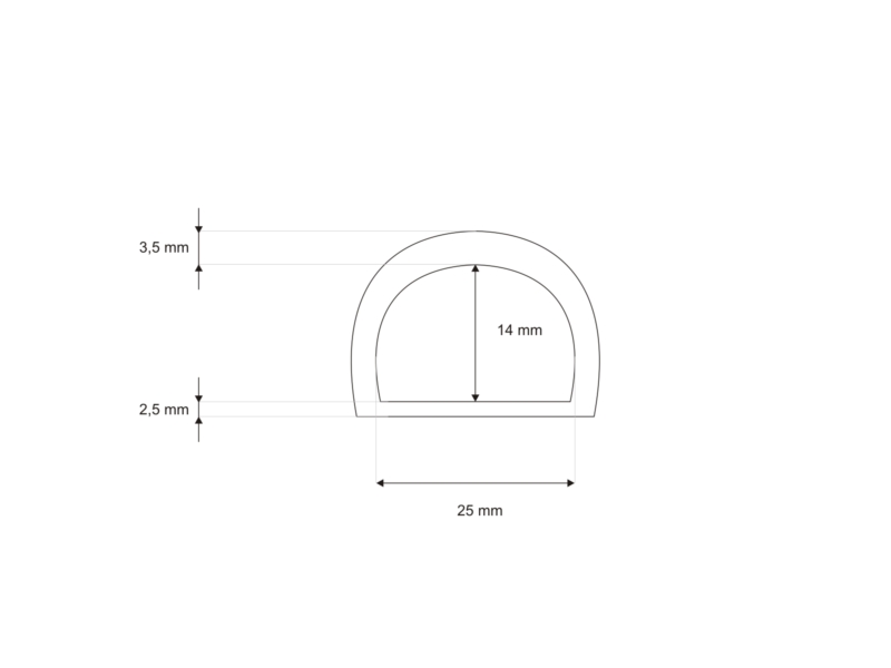 METAL D-RING 25/17/2 MM NICKEL CAST 100 PCS