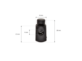 Stoper plastikowy pojedynczy 6 mm (305-3022) czarny