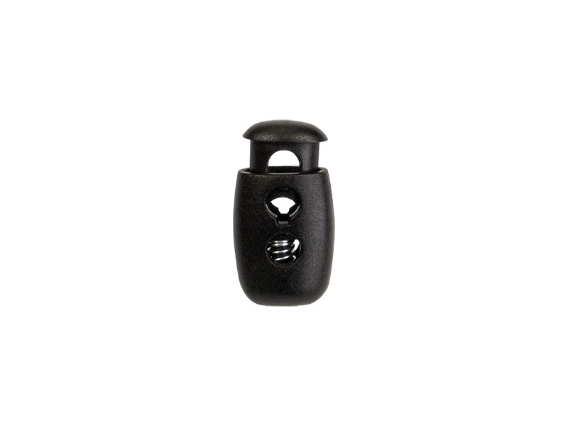Plastic string stopper 5 mm (305-3036) double black 100 pcs