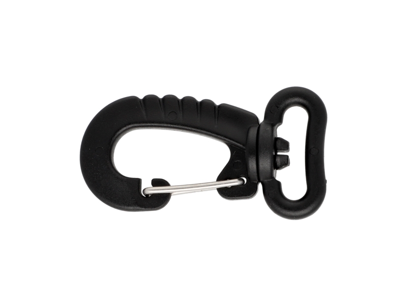 Plastic swivel  snap hook 20 mm niko black 100 pcs