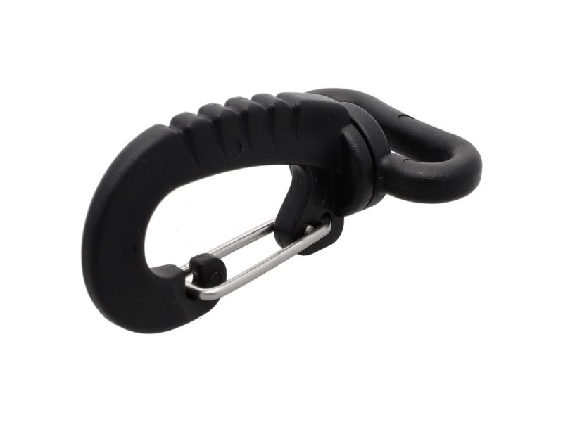 Plastic swivel  snap hook 20 mm niko black 100 pcs