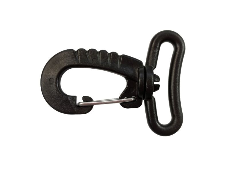 Plastic swivel snap hook 32 x 55 mm niko black 100 pcs