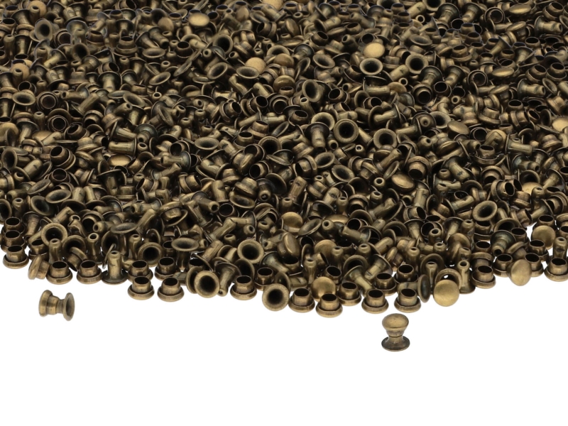 METAL  RIVET ONE-SIDED 4/2/4 MM OLD GOLD 10000 PCS