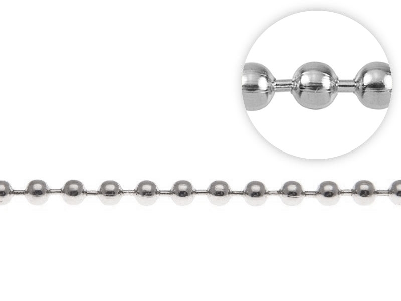 Metal chain ball 4 mm nickel