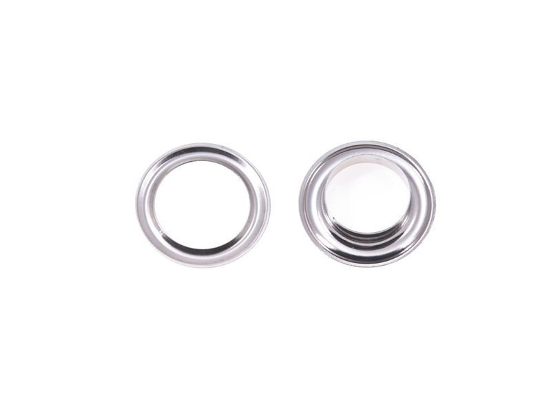ÖSE  AUS METALL MIT UNTERLEGSCHEIBE 10/19/7 MM NICKEL 1000 ST.