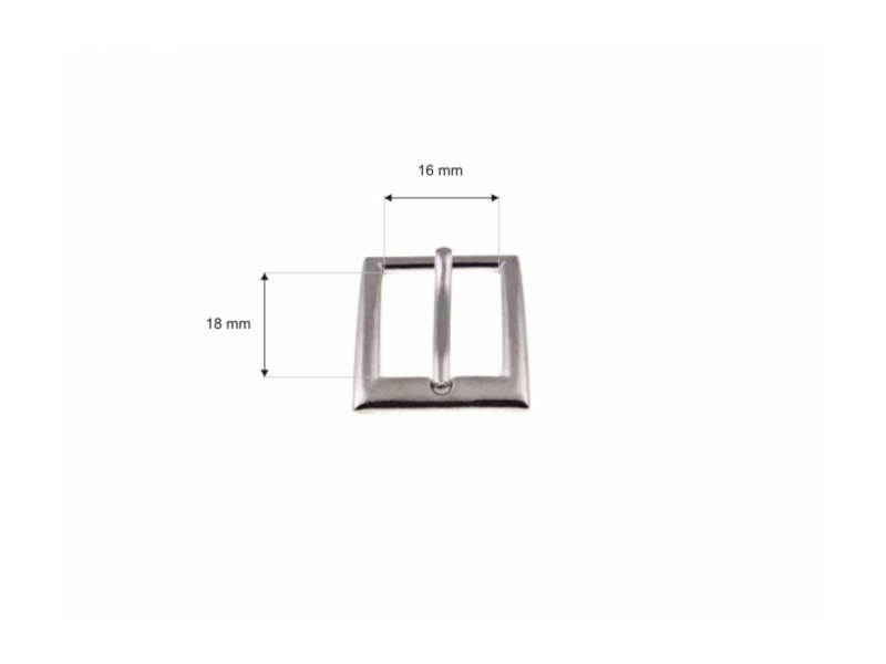 GÜRTELSCHNALLE AUS METALL 16 MM RF-559 NICKEL 100  ST.