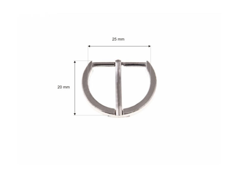 METAL BUCKLE 25 MM RF-563 NICKEL 100  PCS
