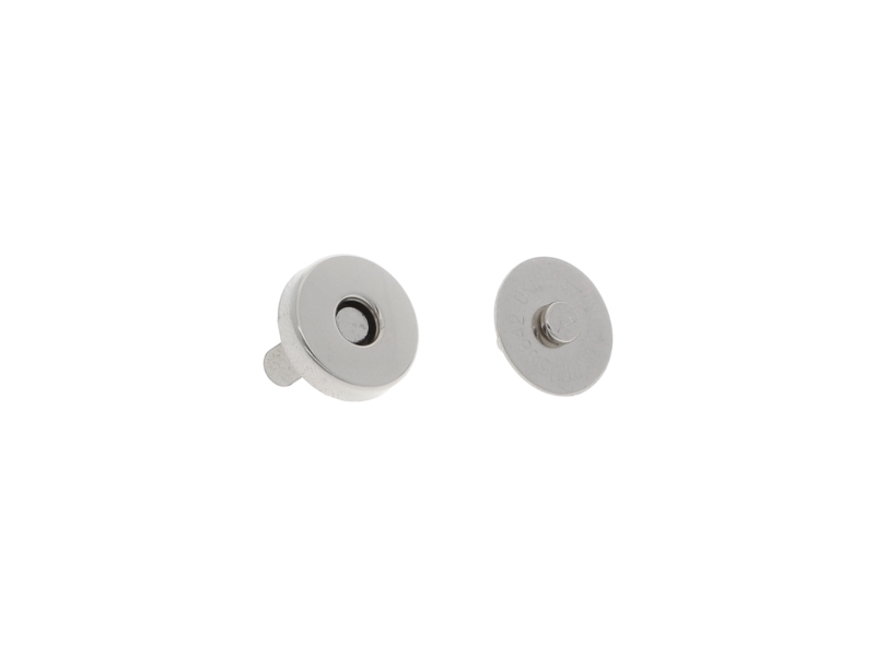 Magnetic button round with snap fastener 14/14 mm nickel 200 pcs