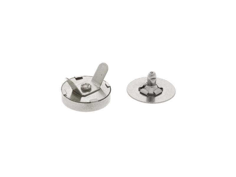 Magnetic button round with snap fastener 18/18 mm nickel 100 pcs