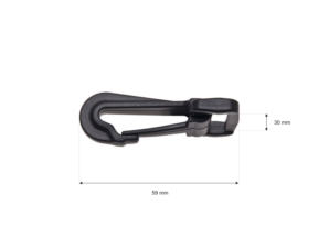 Karabińczyk plastikowy 30 mm (bp01-1013b) Donald czarny