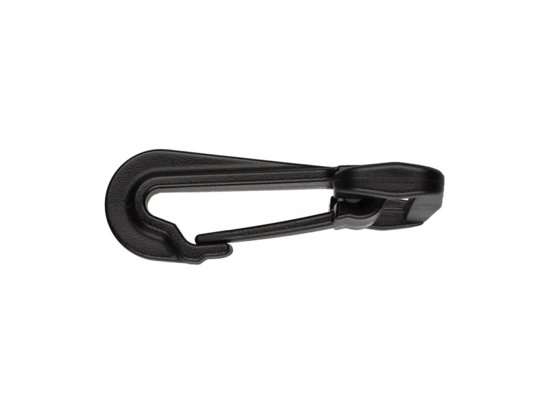 Plastic snap  hook 38 mm donald black 50 pcs