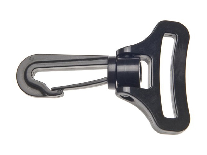 Plastic swivel snap hook 37 mm roch black 100 pcs