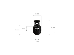 Stoper plastikowy pojedynczy 5-6 mm (305-3037) czarny