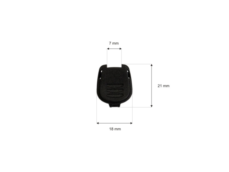 Kunststoff endstück 7 mm (305-3094) zum eindrücken schwarz st.