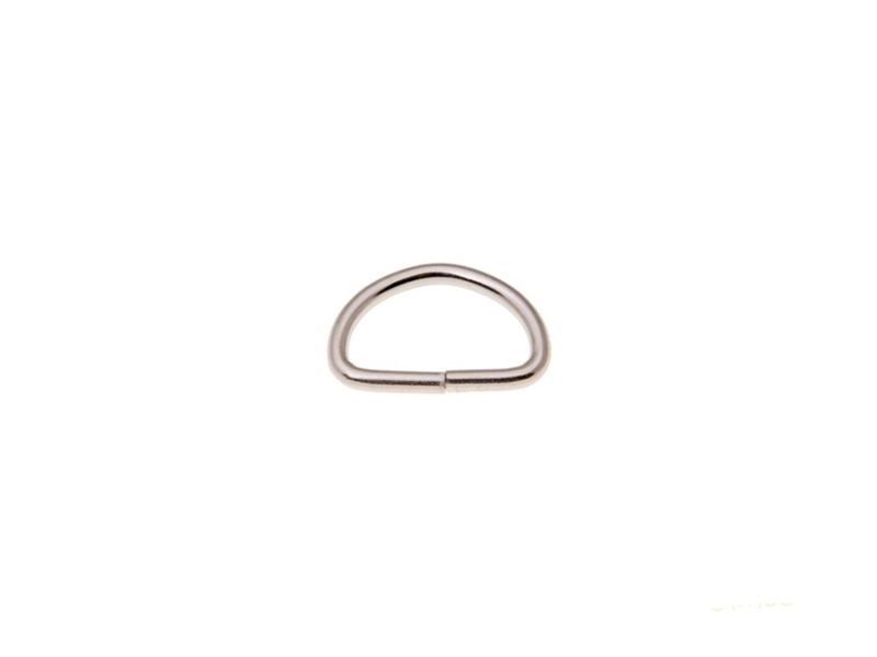 METAL D-RING 20/12/2,5 MM NICKEL CAST 100 PCS