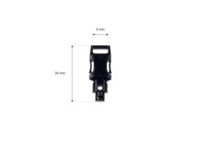Przywieszka do telefonu  9 mm m124 czarna