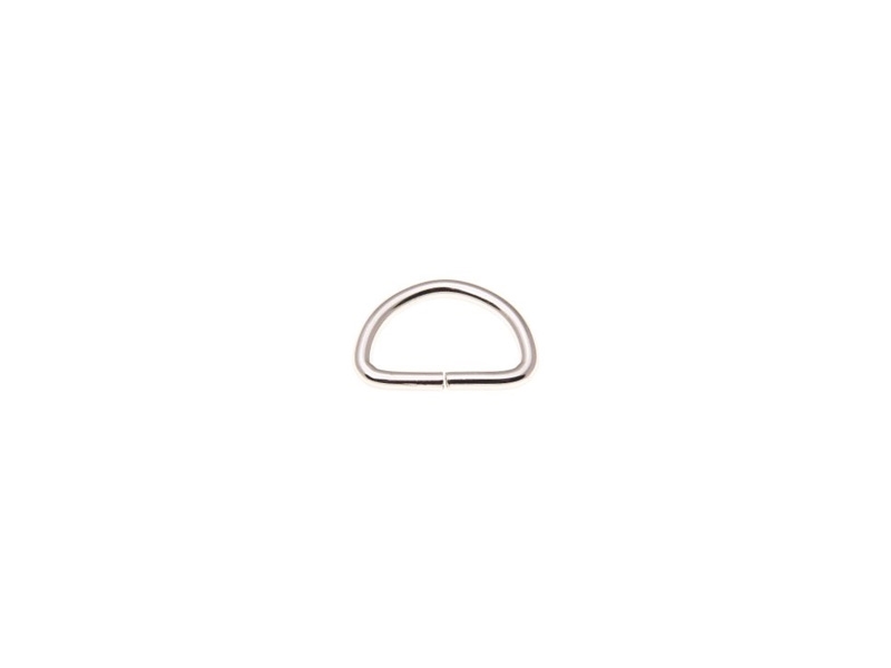 METAL D-RING 15/9/2 MM NICKEL WIRE 100 PCS