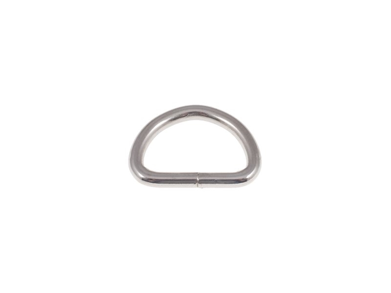 METAL D-RING 25/15/4 MM NICKEL CAST 100 PCS