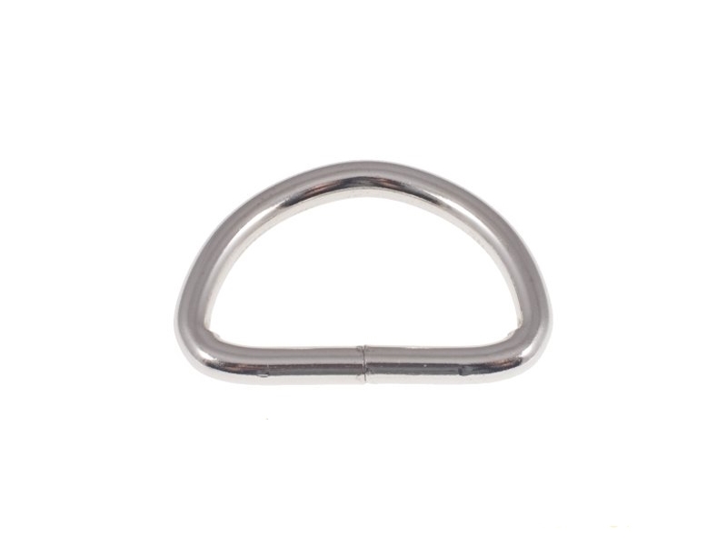 HALBRING AUS METALL  40/30/5  MM&nbspSUPER NICKEL  DRAHT ST.