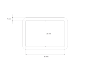 Ramka metalowa 25/20/4 mm nikiel drut