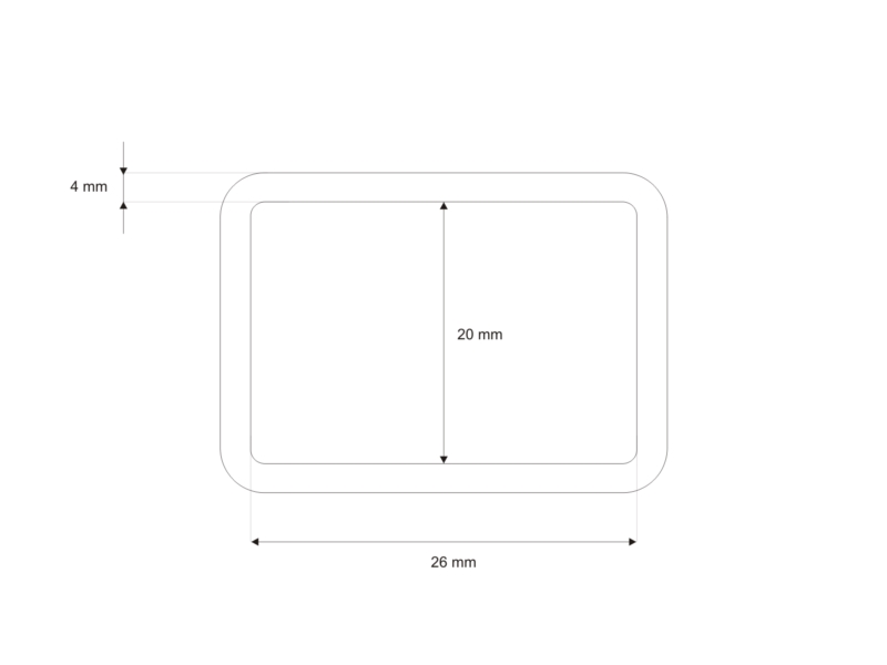 METAL FRAME 25/20/4 MM NICKEL WIRE 100   PCS