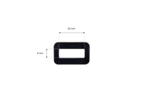 Ramka plastikowa 20 mm czarna