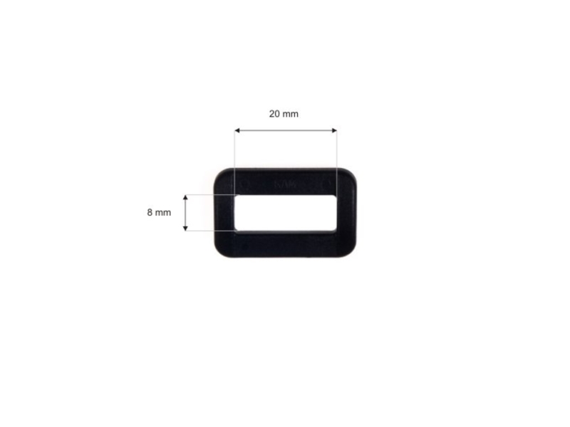 Plastic frame 20 mm eliza black  100 pcs