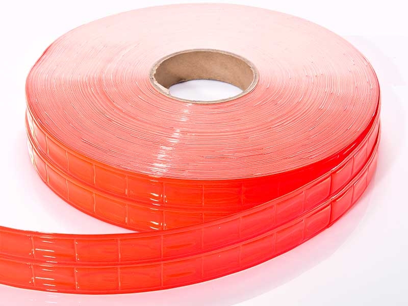 Reflective webbing tape 50 mm orange 50 mb