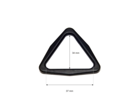 Trójkąt plastikowy 37 mm (bp-43-8019c) Lucjan czarny